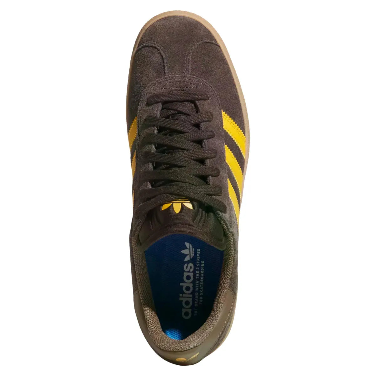 Adidas gazelle adv dark brown yellow heart strata
