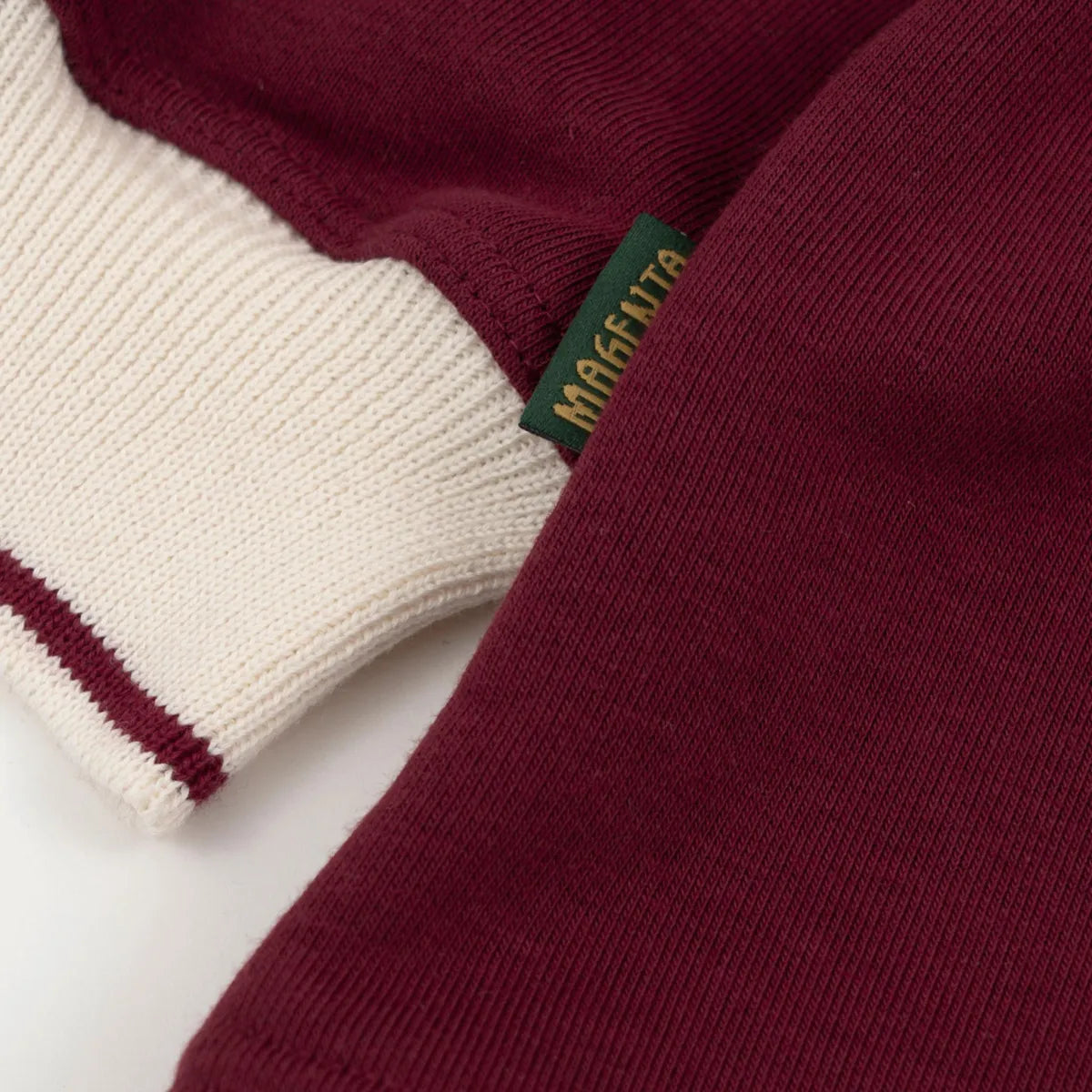 Magenta rimet burgundy polo shirt