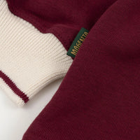 Magenta rimet burgundy polo shirt
