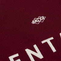 Magenta rimet burgundy polo shirt
