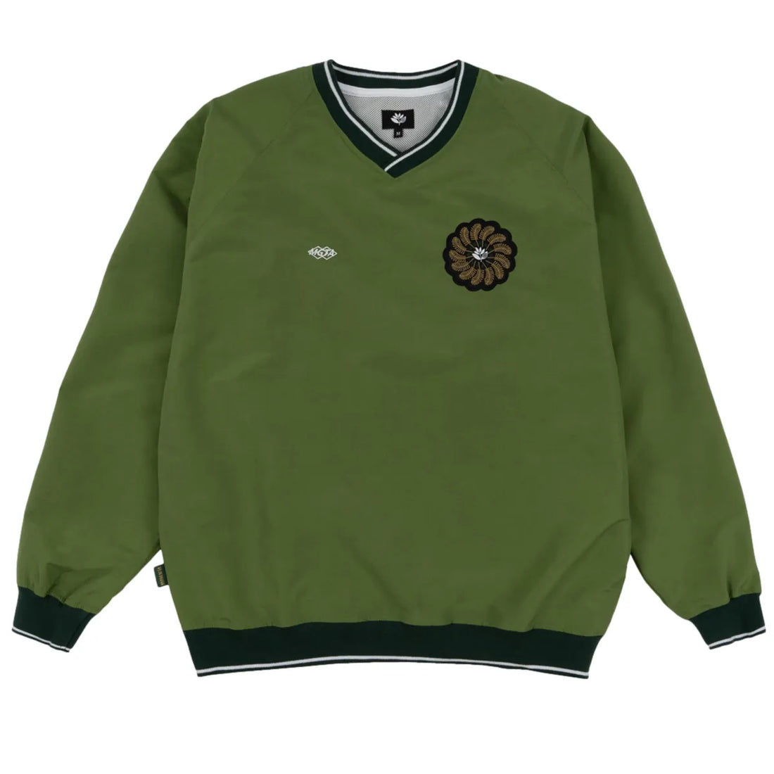 magenta Très tech v neck forrest green