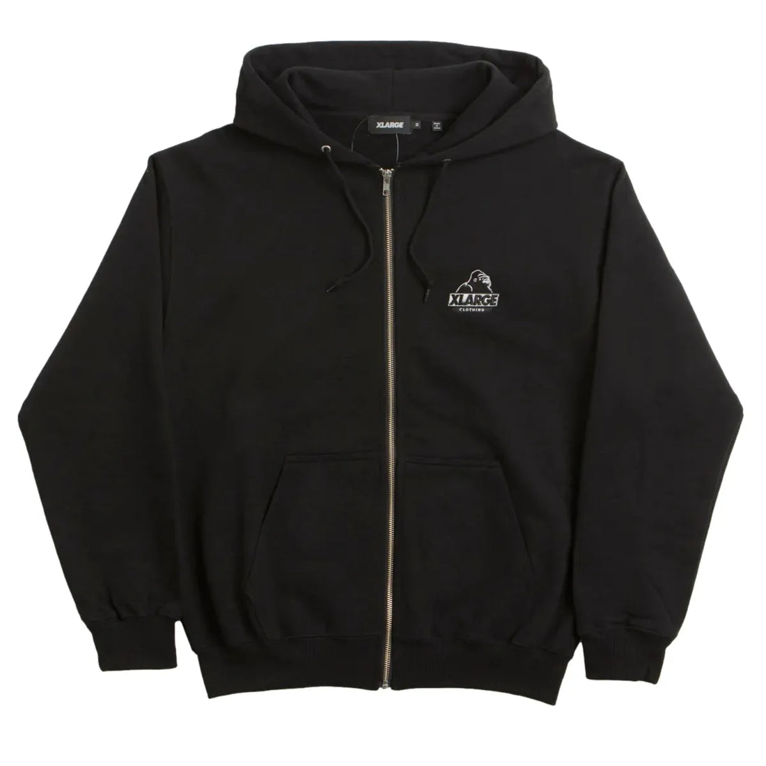 X large slanted og zip hoodie black