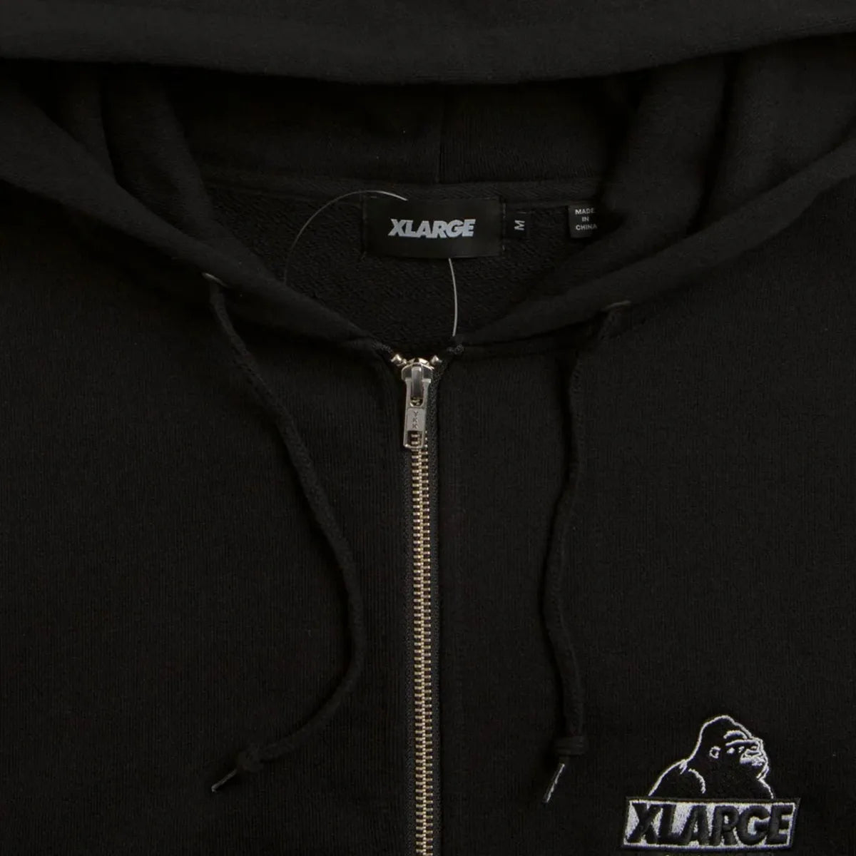 X large slanted og zip hoodie black