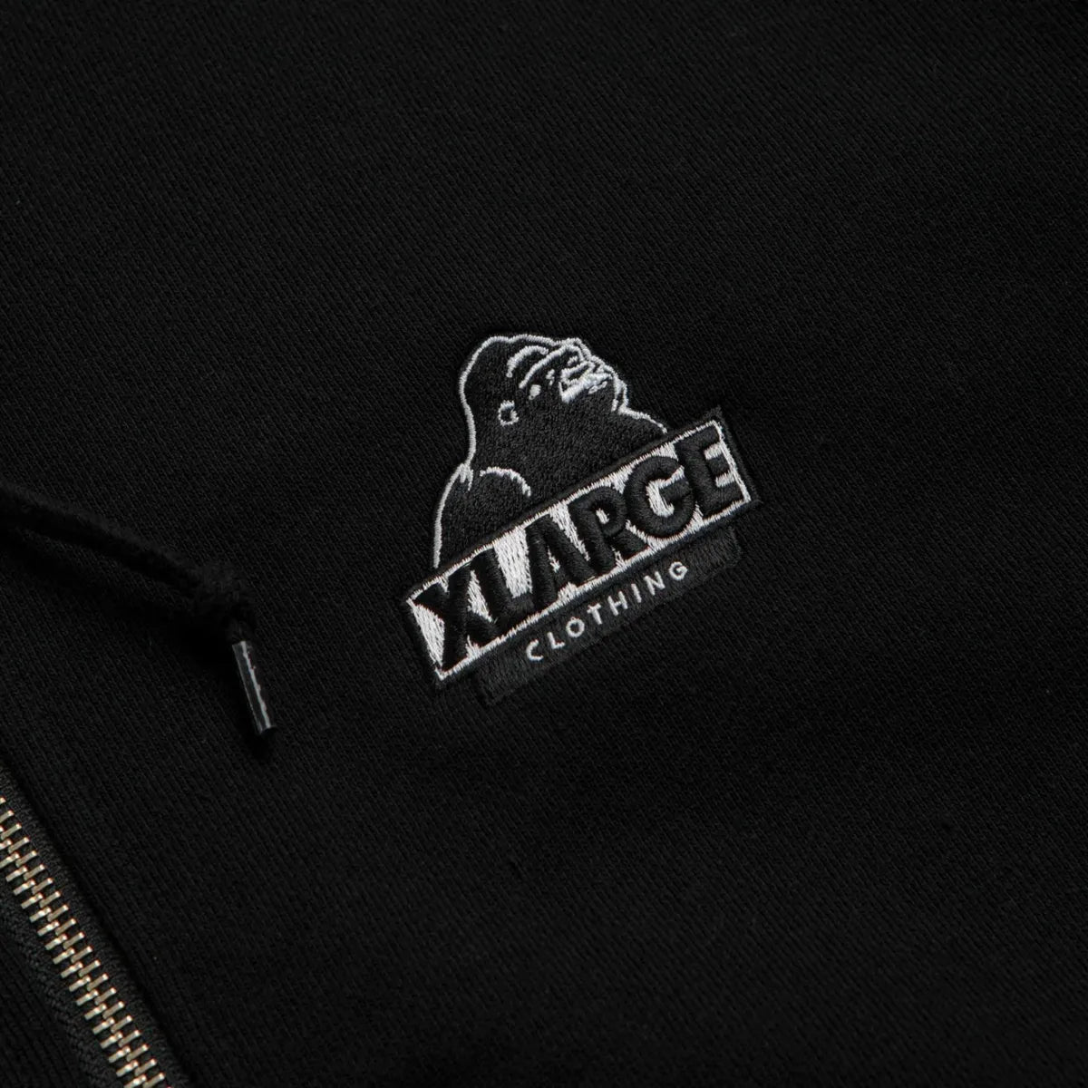X large slanted og zip hoodie black