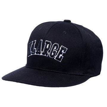 x large snapback round logo black