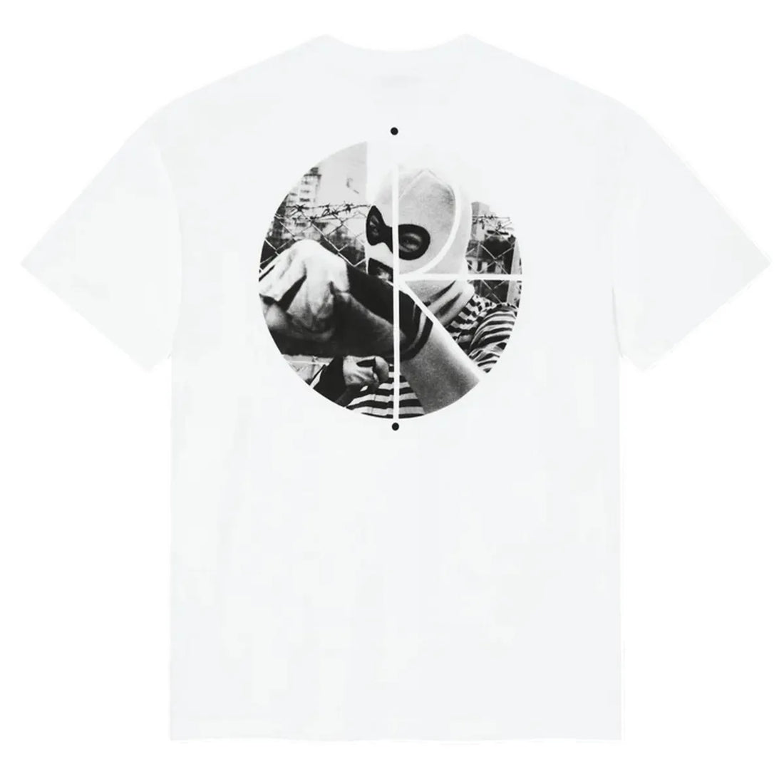 Polar fill logo tee klez white