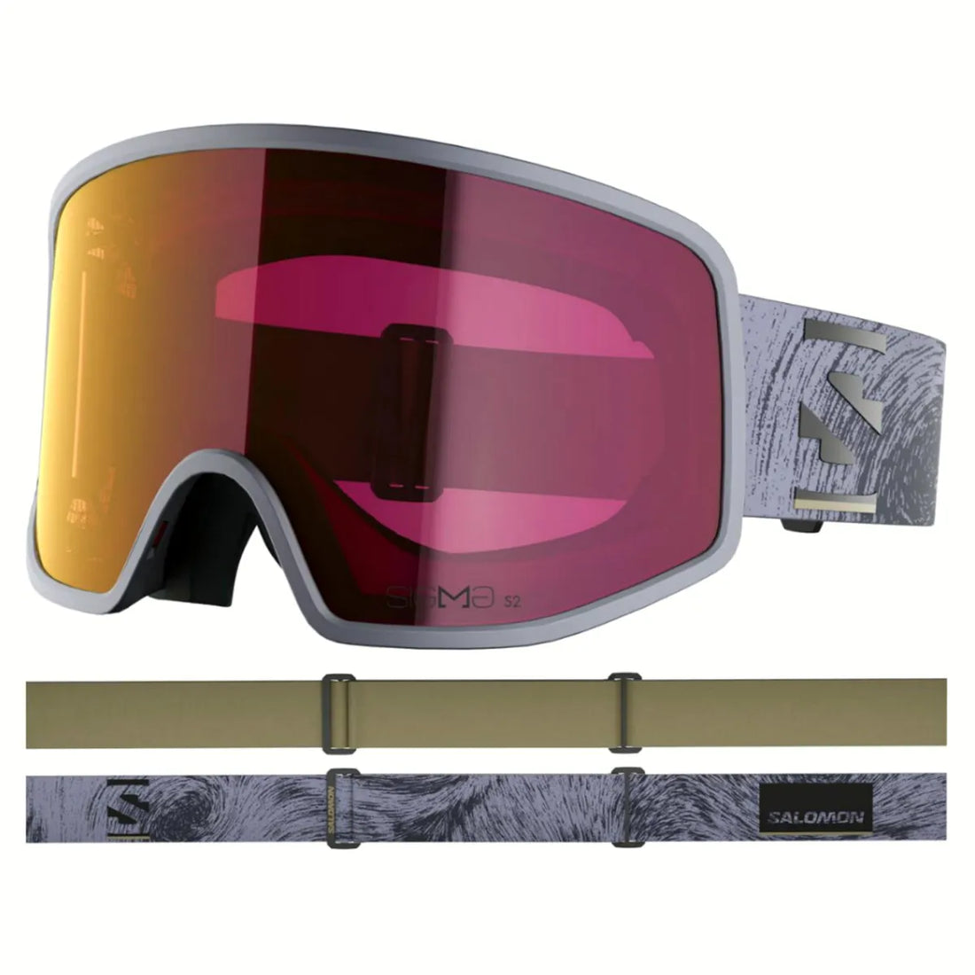 Salomon Sentry pro blue granite sigma otg snowboard goggle
