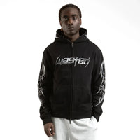 wasted paris metal blade full zip hoodie black