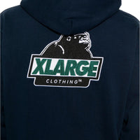 X large slanted og zip hoodie blue navy