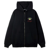 X large peace squad zip hoodie black