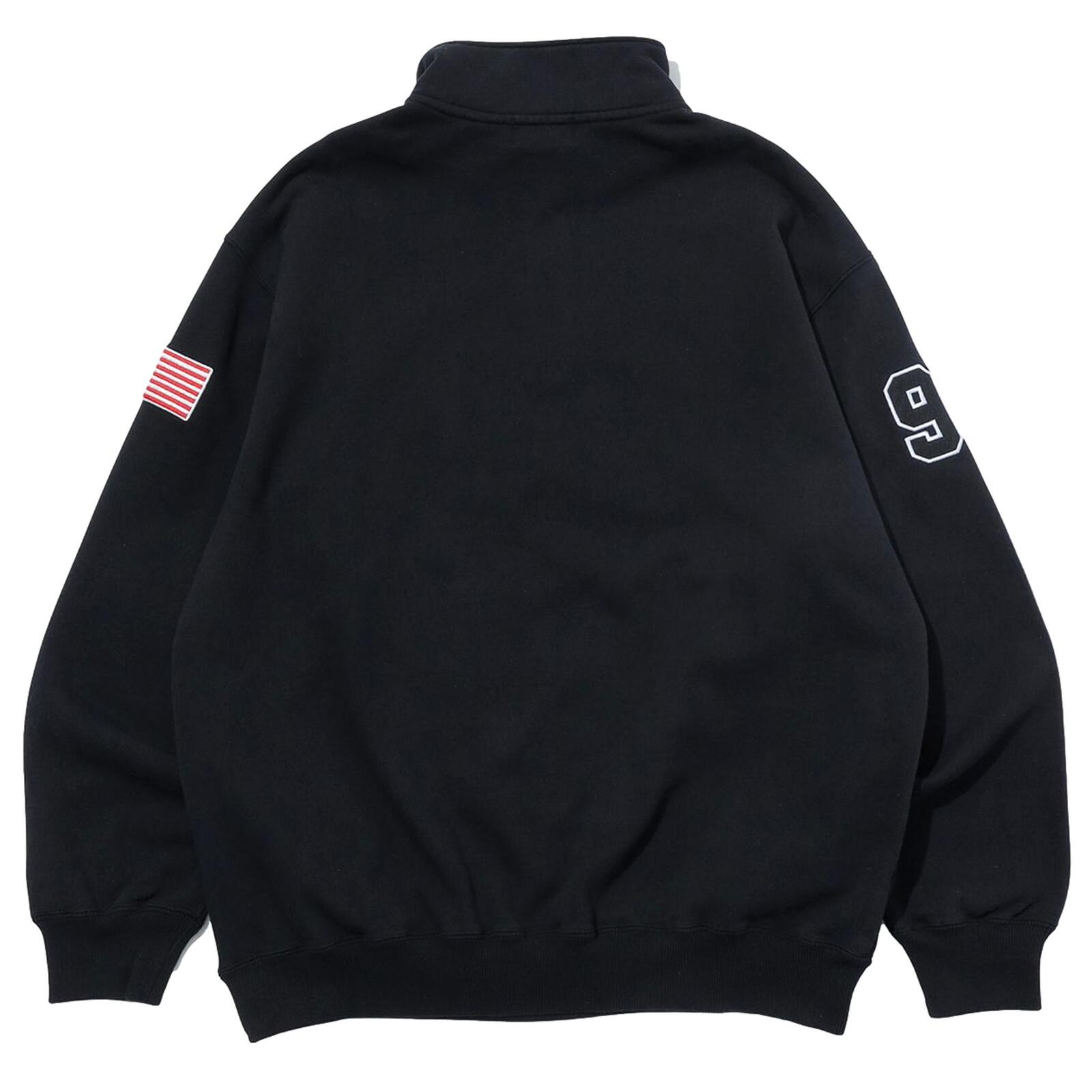 X large arch logo half zip black,