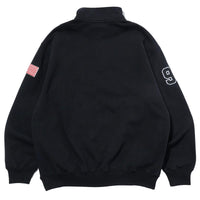 X large arch logo half zip black,