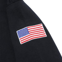 X large arch logo half zip black,