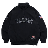 X large arch logo half zip black,
