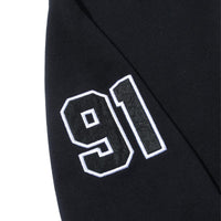 X large arch logo half zip black,