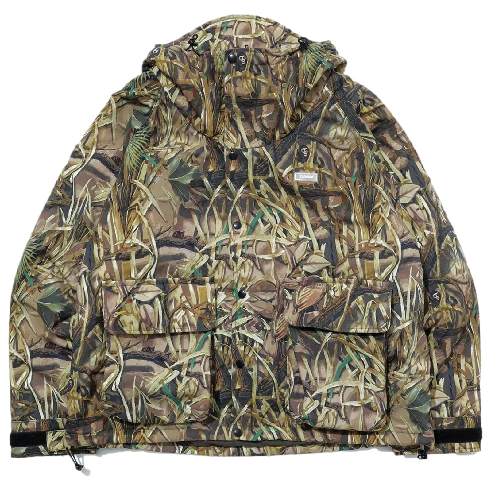 X LARGE HOODED PUFFER JACKET CAMO