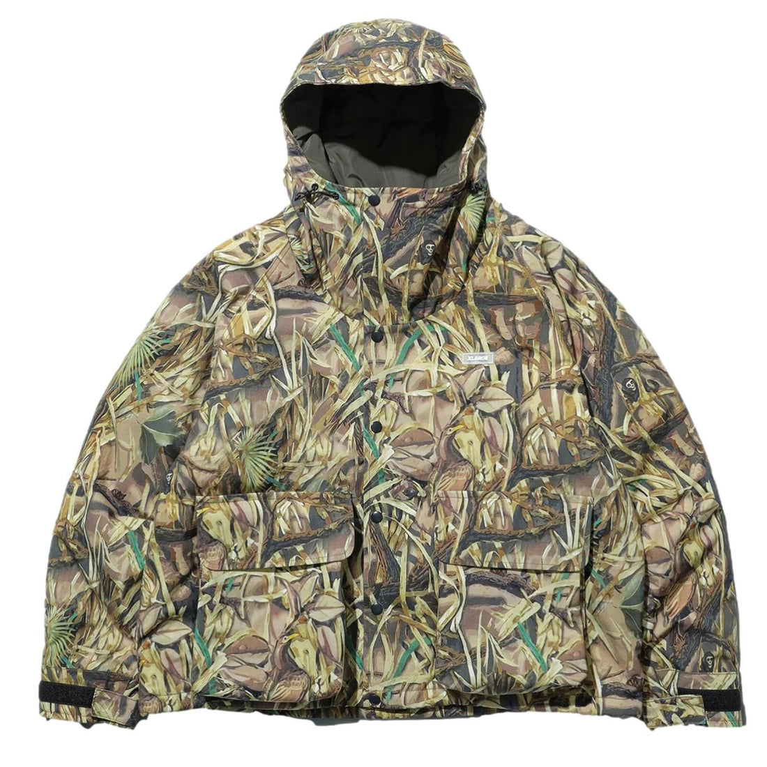 X LARGE HOODED PUFFER JACKET CAMO