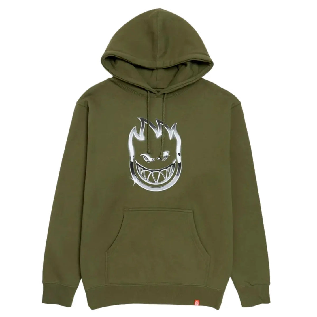 spitfire hoodie crome big head army green