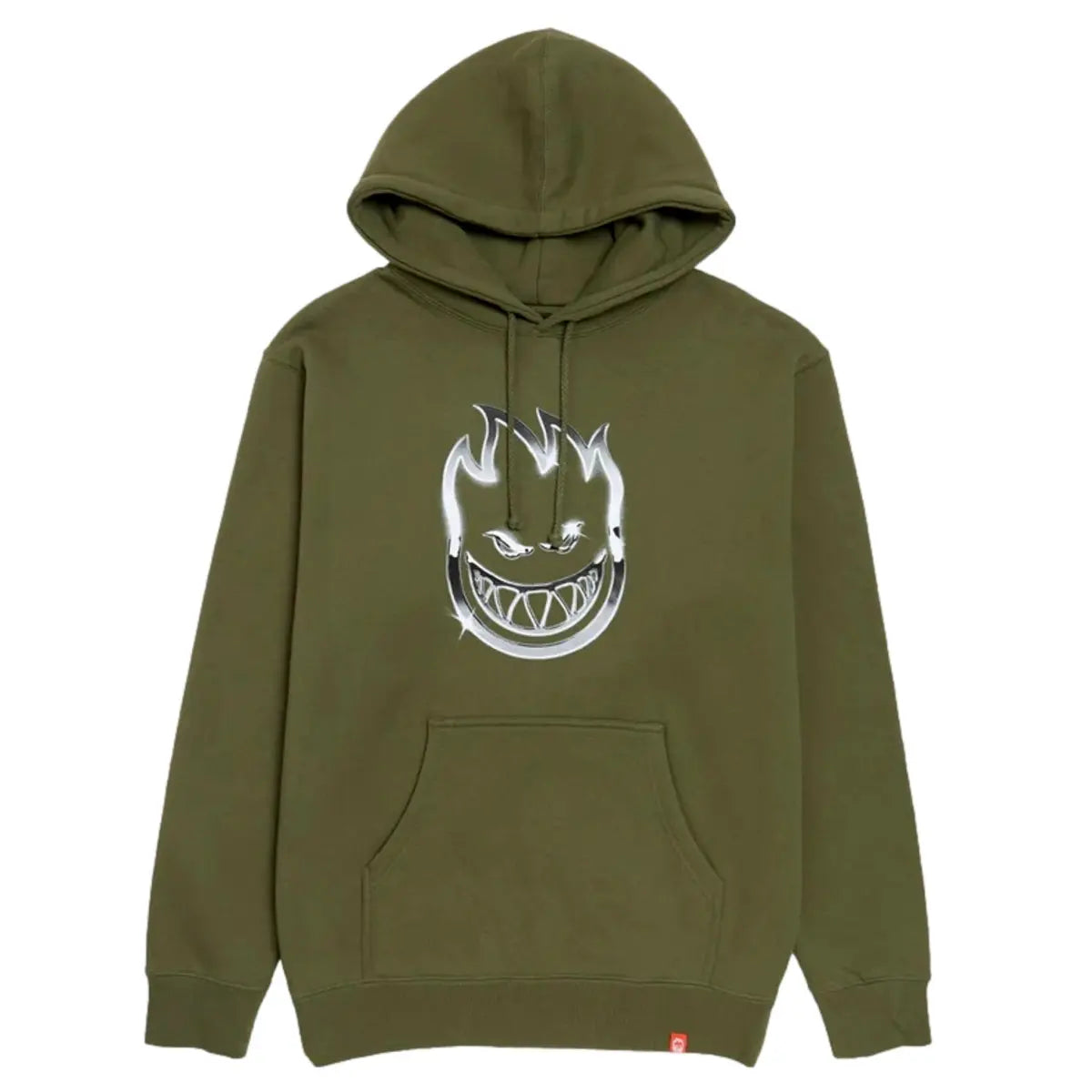 spitfire hoodie crome big head army green