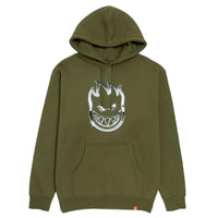 spitfire hoodie crome big head army green
