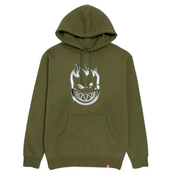 spitfire hoodie crome big head army green