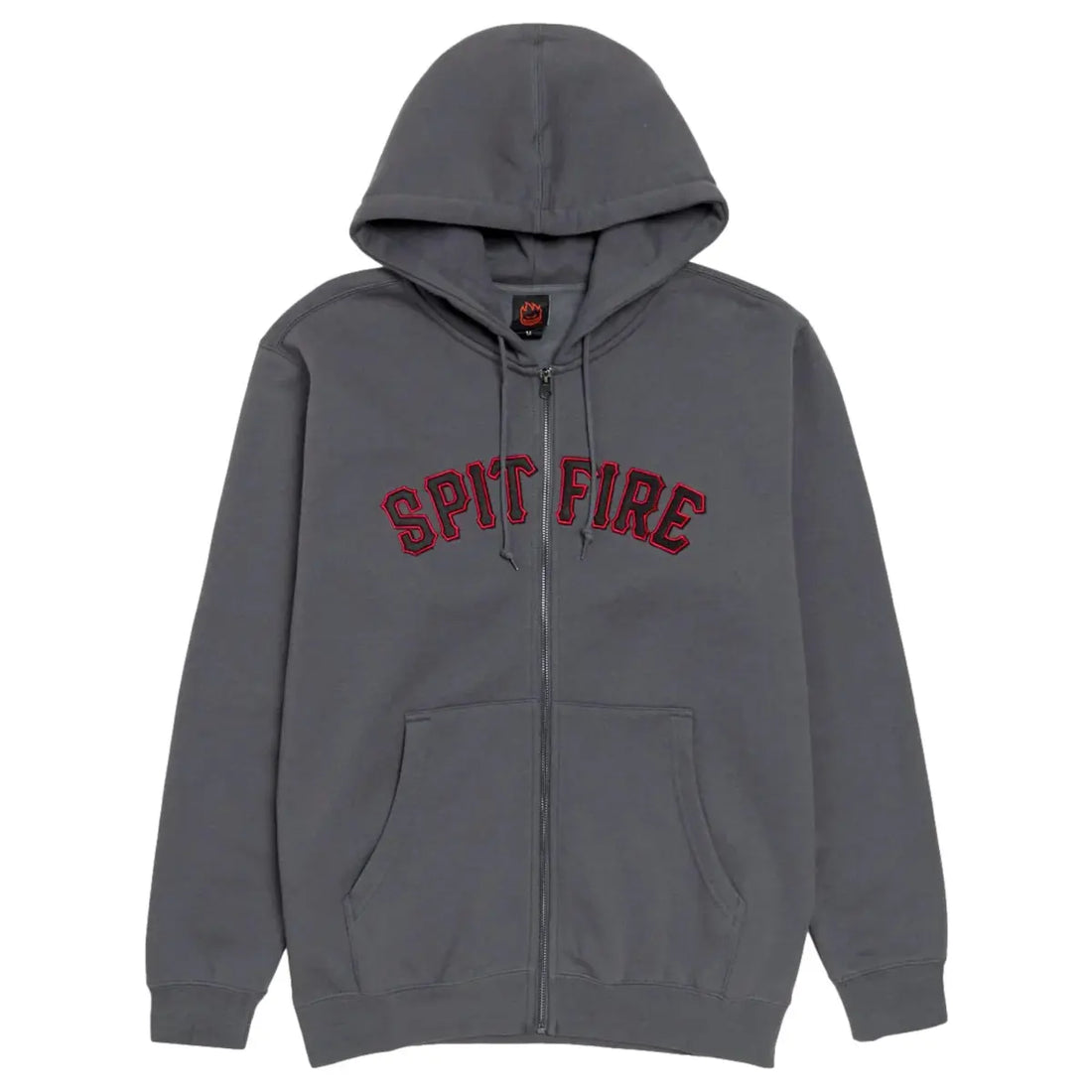spitfire zip hoodie spitball solid grey