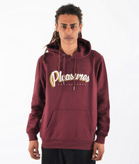 PLEASURES SKATEBOARDS FELPA HOODIE BORDEAUX