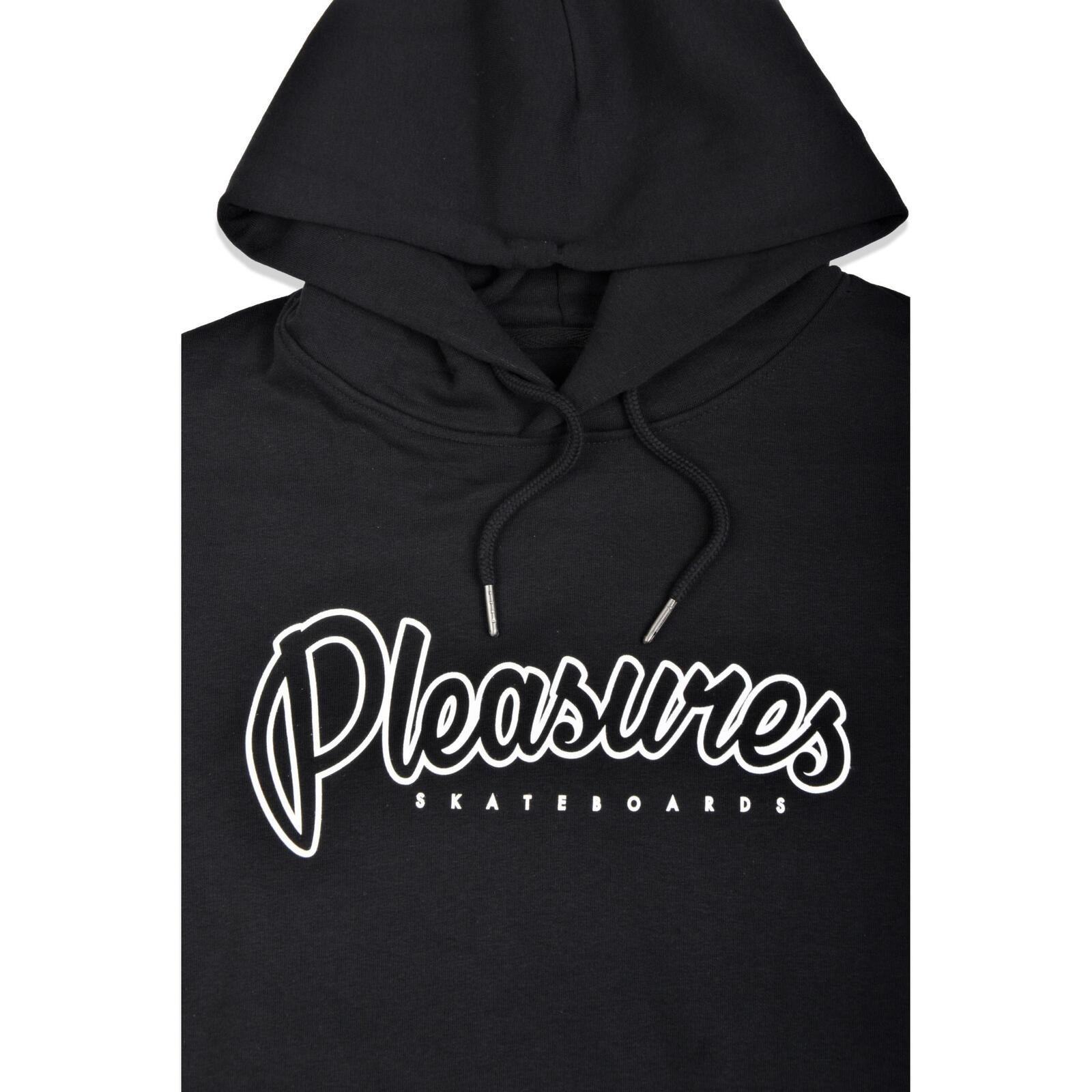 PLEASURES SKATEBOARDS BLACK HOODIE FELPA