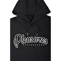 PLEASURES SKATEBOARDS BLACK HOODIE FELPA