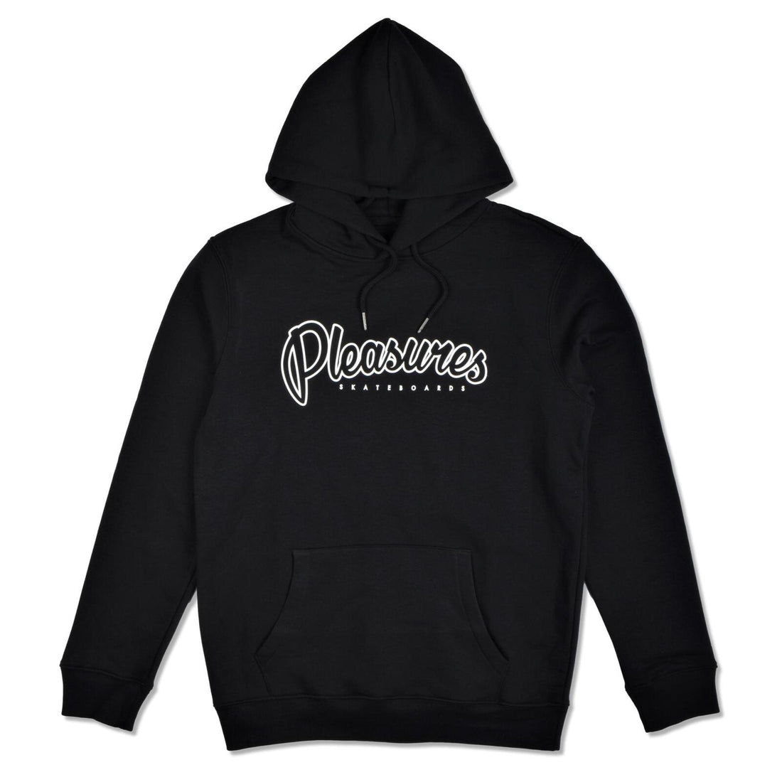 PLEASURES SKATEBOARDS BLACK HOODIE FELPA