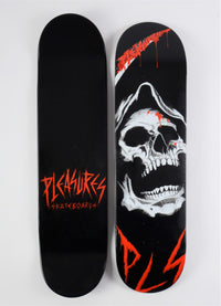 Pleasures Skateboards Black Death Deck 7.75"