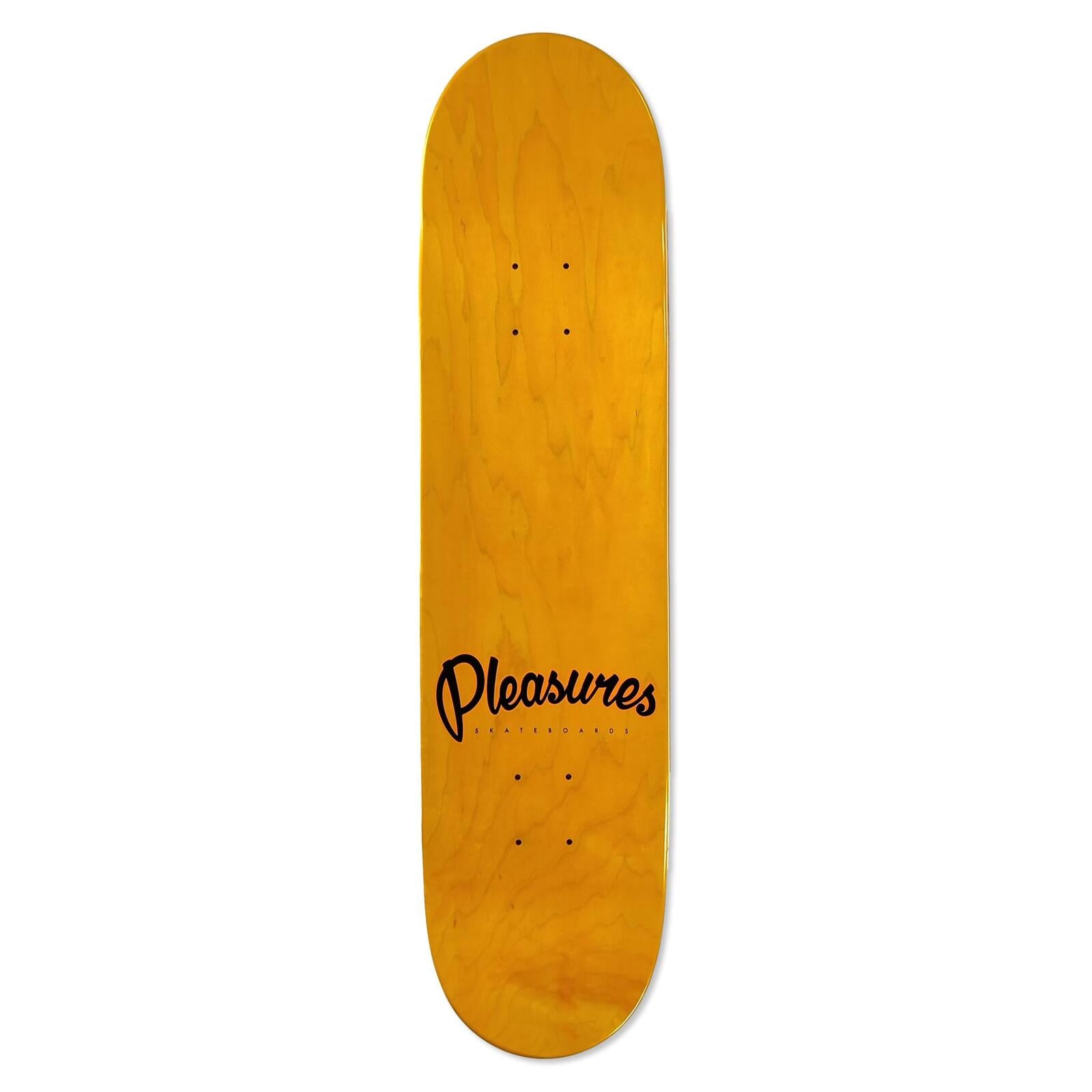 PLEASURES SKATEBOARDS GREEN CLASSIC LOGO DECK 8.0"