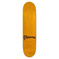 PLEASURES SKATEBOARDS GREEN CLASSIC LOGO DECK 8.0"