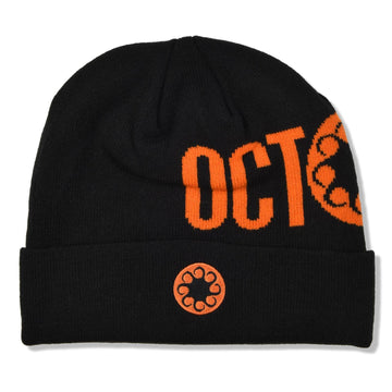 OCTOPUS LOGO FOLD BEANIE NERO