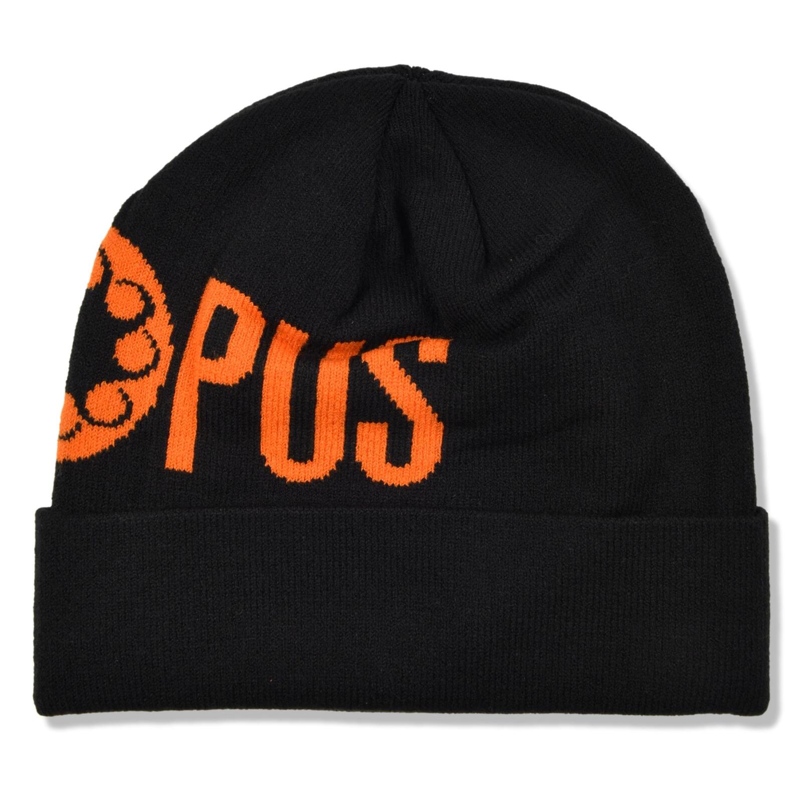 OCTOPUS LOGO FOLD BEANIE NERO