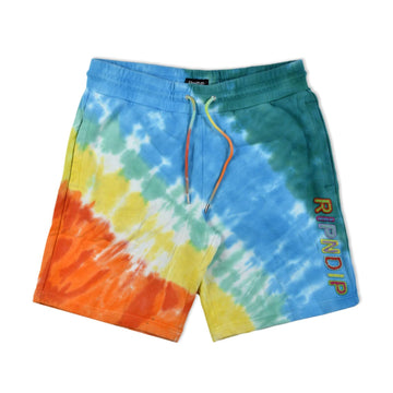 RIPNDIP PRISMA SWEAT SHORTS TEAL RAINBOW DYE