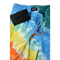 RIPNDIP PRISMA SWEAT SHORTS TEAL RAINBOW DYE