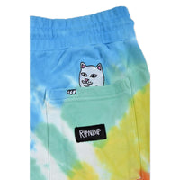 RIPNDIP PRISMA SWEAT SHORTS TEAL RAINBOW DYE