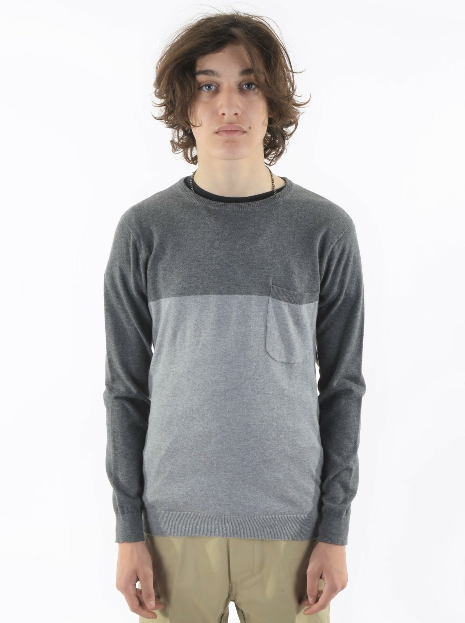 VOLCOM ALDO SWEATER MAGLIONE GRIGIO