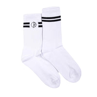POLAR STROKE LOGO SOCKS WHITE BLACK