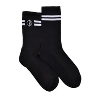 POLAR SOCKS STROKE LOGO BLACK WHITE