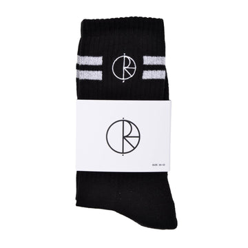 POLAR SOCKS STROKE LOGO BLACK WHITE