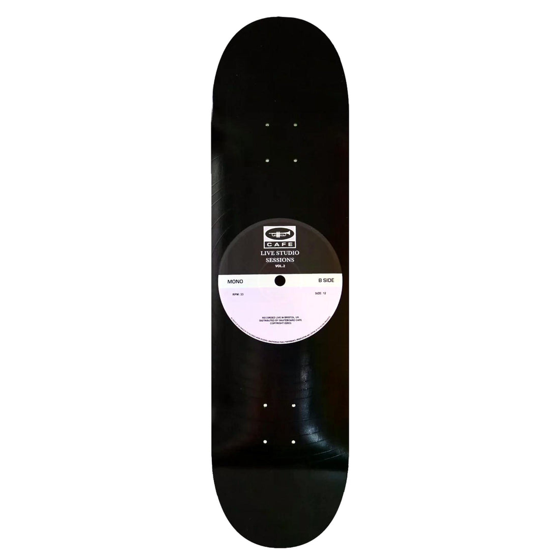 Skateboard Cafe 45 Black deck 8.25"