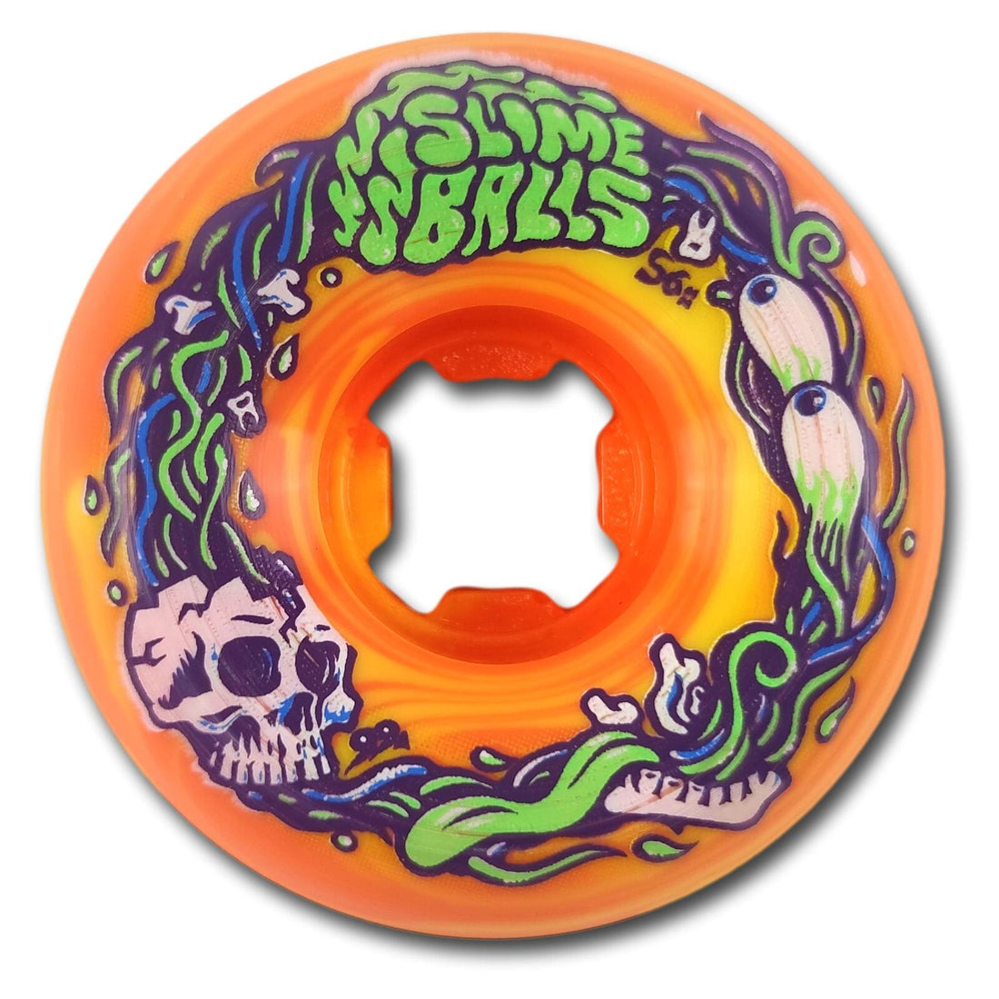 SLIME BALLS WHEELS BRAIN SPEED BALLS 56MM 99A SWIRL