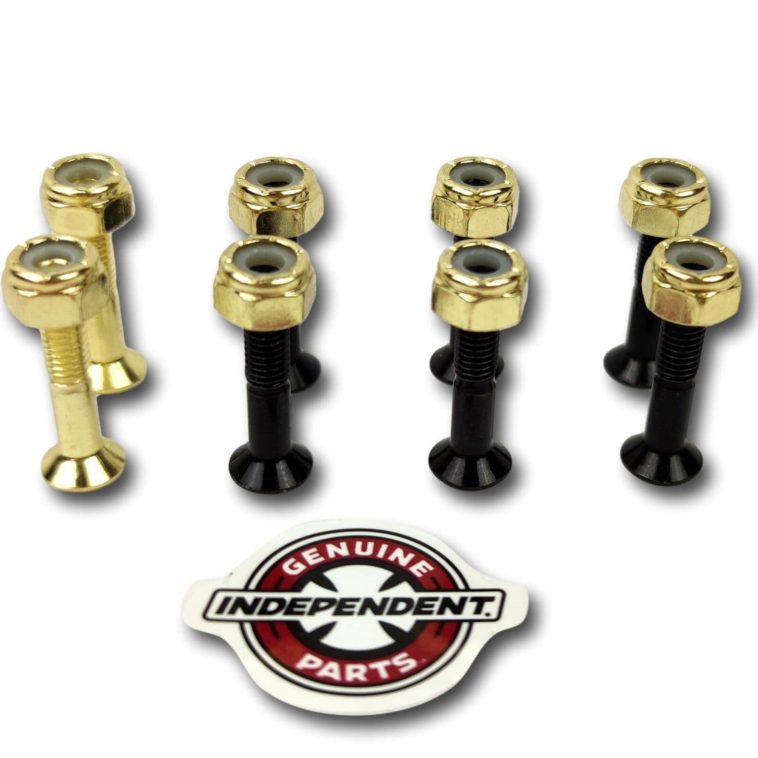 INDEPENDENT SKATEBOARD CROSS BOLTS GOLD VITI PHILLIPS 1"