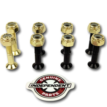 INDEPENDENT SKATEBOARD CROSS BOLTS GOLD VITI PHILLIPS 1"