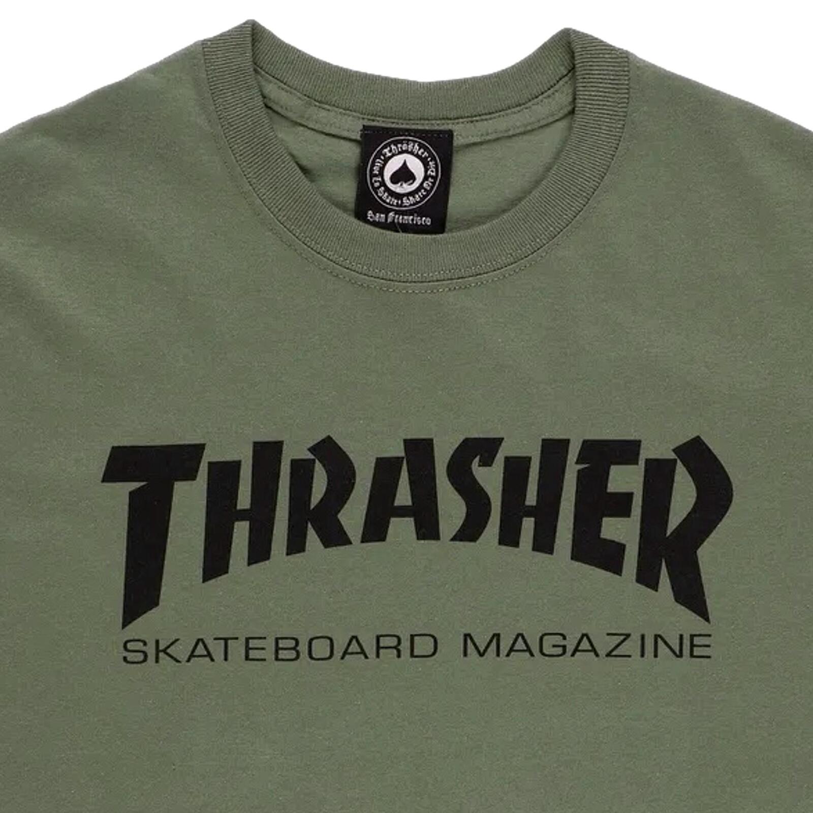 thrasher maglietta uomo verde