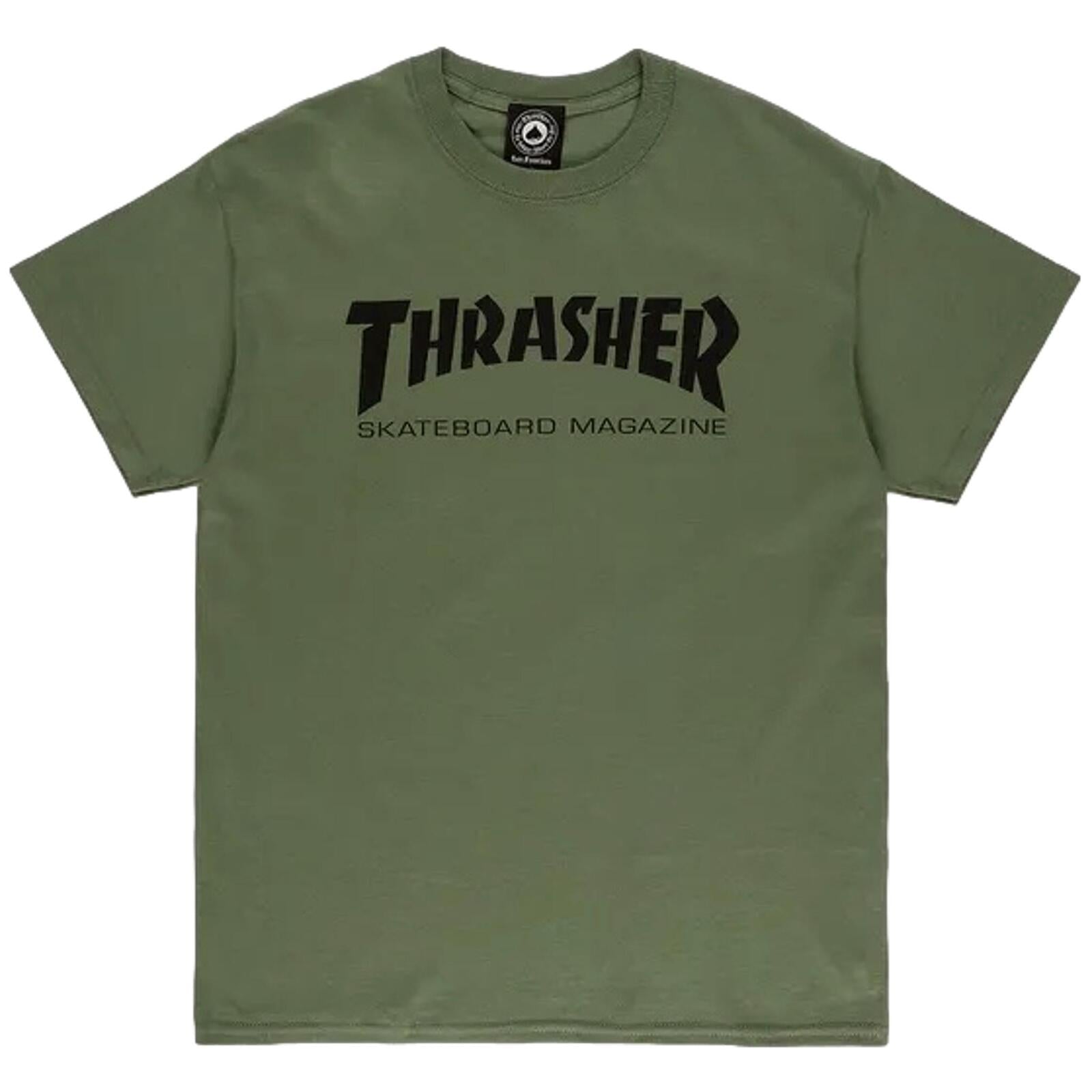 thrasher maglietta uomo verde