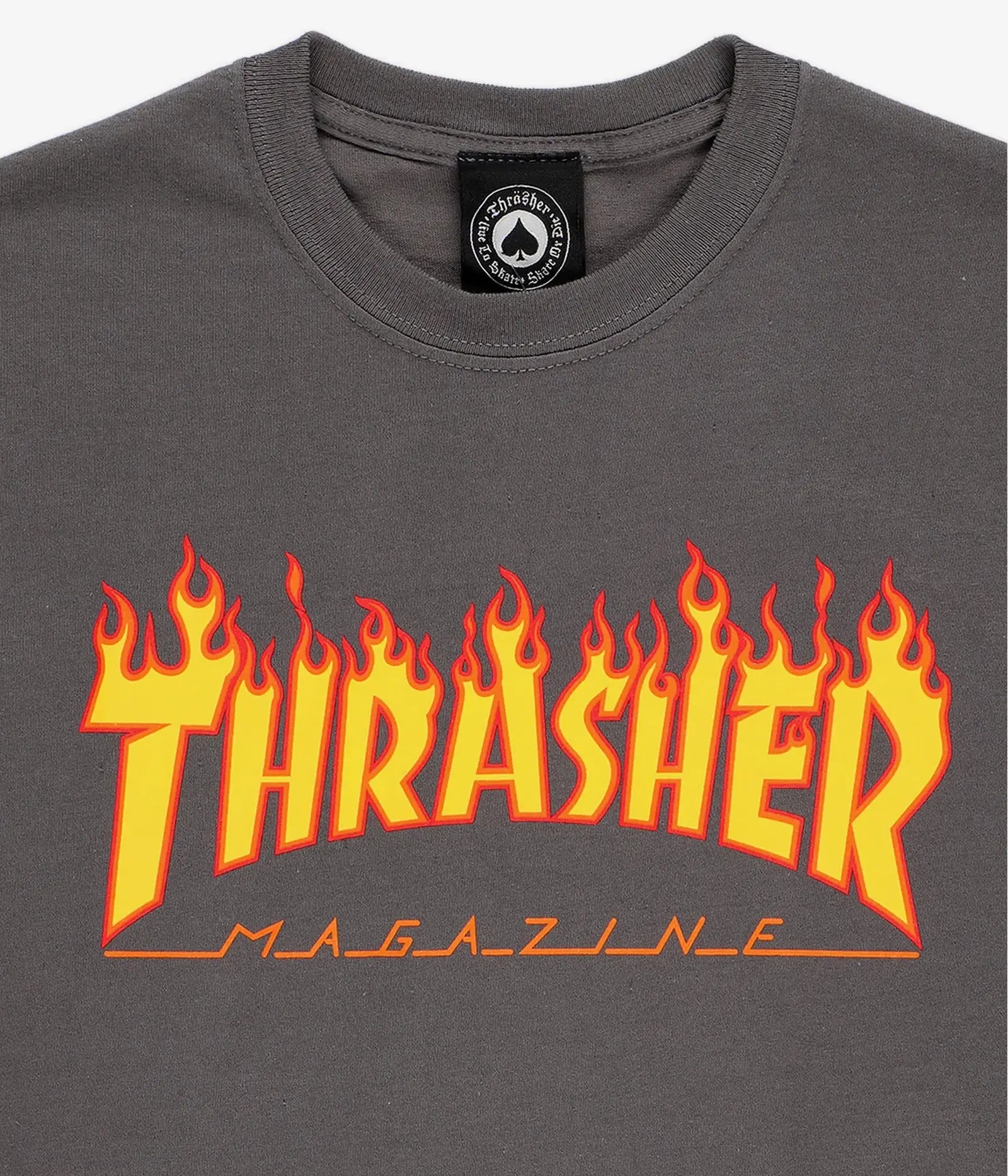 thrasher flame charcoal