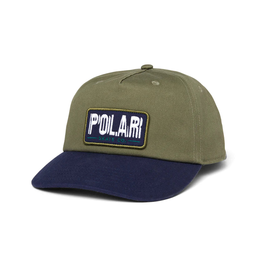 Polar Cappellino Earthquake Patch Cap Olive